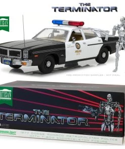 Toy Wonders 1977 Dodge Monaco Police W/ T-800 FIGURE THE TERMINATOR 1/18