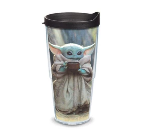 Tervis Mandalorian The Child Sipping Insulated Tumbler With Wrap And Black Lid Houseware 5 Tervis Mandalorian The Child Sipping Insulated Tumbler With Wrap And Black Lid Houseware