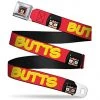 Buckle-Down Bob's Burgers Tina Face Full Color Bright Red/Yellows Webbing Seatbelt Buckle Belt