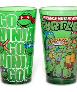 Silver Buffalo Teenage Mutant Ninja Turtles TMNT 2 Piece Pint Glass Set