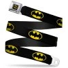 Buckle-Down Batman Full Color Black/Yellow Seatbelt Buckle Belt