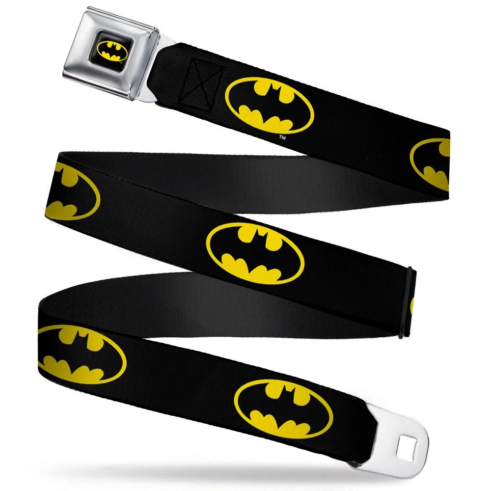 Buckle-Down Batman Full Color Black/Yellow Seatbelt Buckle Belt 3 Buckle-Down Batman Full Color Black/Yellow Seatbelt Buckle Belt