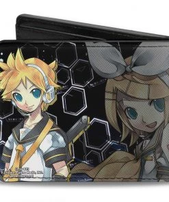 Buckle-Down Kagamine Rin + Kagamine Len Poses Honeycomb Bi-Fold Wallet 5 Buckle-Down Kagamine Rin + Kagamine Len Poses Honeycomb Bi-Fold Wallet