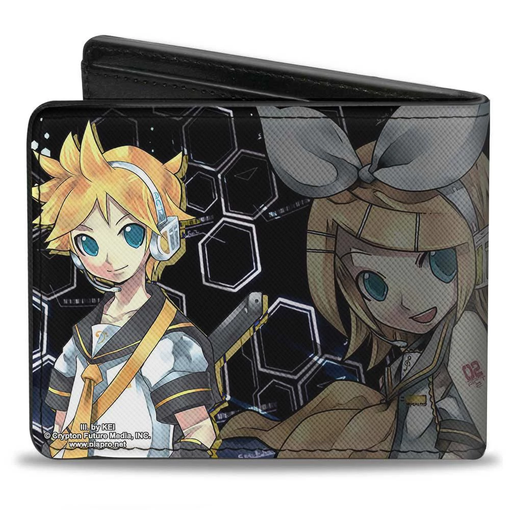 Buckle-Down Kagamine Rin + Kagamine Len Poses Honeycomb Bi-Fold Wallet 4 Buckle-Down Kagamine Rin + Kagamine Len Poses Honeycomb Bi-Fold Wallet