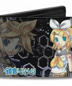 Buckle-Down Kagamine Rin + Kagamine Len Poses Honeycomb Bi-Fold Wallet