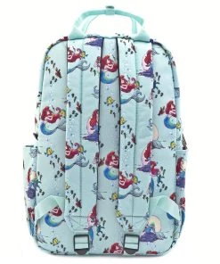 Loungefly Disney Ariel Scenes AOP Nylon Square Backpack