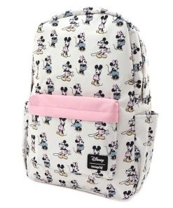 Pastel Minnie Mickey Backpack Nylon Loungefly