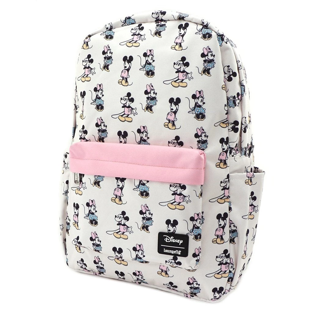 Pastel Minnie Mickey Backpack Nylon Loungefly 3 Pastel Minnie Mickey Backpack Nylon Loungefly