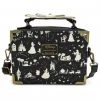 LOUNGEFLY X DISNEY PRINCESS BLACK AND WHITE MULTI PRINCESS BOX CROSS BODY BAG