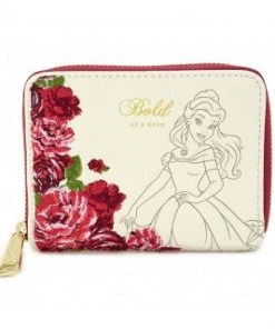 LOUNGEFLY X DISNEY BOLD BELLE MINI ZIP AROUND WALLET
