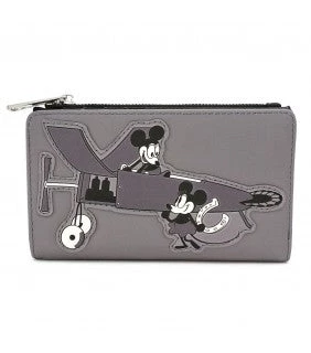 LOUNGEFLY X DISNEY MICKEY MOUSE PLANE CRAZY FLAP WALLET 3 LOUNGEFLY X DISNEY MICKEY MOUSE PLANE CRAZY FLAP WALLET