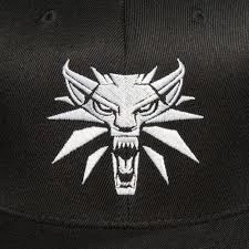 JINX The Witcher 3 - White Wolf Medallion Snapback Baseball Hat, Black Video Games