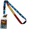 Bioworld DC Comics Wonder Woman Suit Up Lanyard Sticker ID Badge Holder & Metal Charm