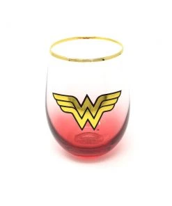 Spoontiques DC Comics - Wonder Woman - Logo Stemless Wine Glass