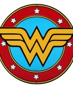 Open Road Brands Wonder Woman Logo Embossed Metal Sign