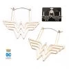 Body Vibe DC Comics Wonder Woman With Steel Plug Hoop Earrings 1 Body Vibe DC Comics Wonder Woman With Steel Plug Hoop Earrings