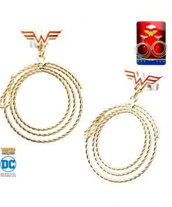Body Vibe Wonder Woman Lasso Dangle With Steel Post Stud Earrings