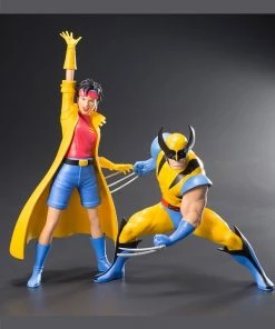 Kotobukiya Marvel Universe X-men ’92 Wolverine & Jubille Two Pack ARTFX+ Statue