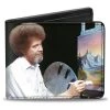 Buckle-Down Bob Ross Palette Painting Pose Bi-Fold Wallet