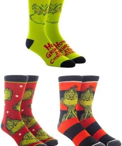 Bioworld Movies The Grinch 3 Pair Crew Socks
