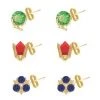 Bioworld The Legend Of Zelda Zelda Stone Stud Earrings 3-Pack