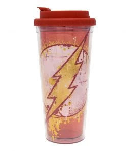 Silver Buffalo Flash Splatter Paint Logo 24 Oz. Travel Mug